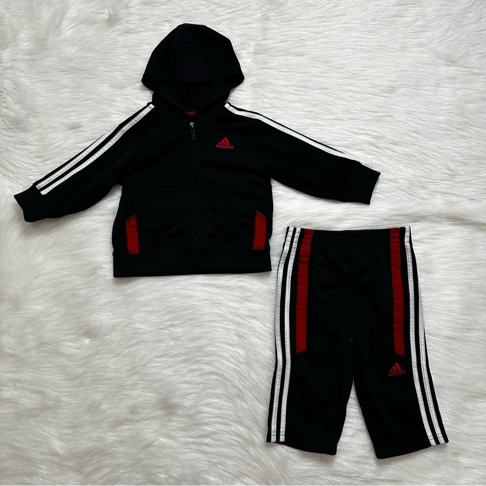 Adidas Baby Unisex 12 Months Tracksuit Jacket Jogger Pants Set
